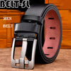Cow Genuine Leather Luxury Strap Male Belts For Men New Fashion Classice Vintage Pin Buckle Men Belt High Quality
