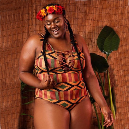 African Swimwear Women Plus size One Piece Swimsuit female Large Big Swim Bathing Suit Obese Woman Print Brazilian Monokini 4XL