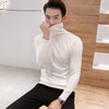 Men's Turtleneck Sweaters Black Sexy Brand Knitted Pullovers Men Solid Color Casual Male Sweater Autumn Knitwear