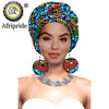 African Turbans African Headwraps for Woman African Headscarf Nigerian Headtie with Matching Earring Dashiki Ankara Wax S20H004