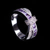 wholesale 925 Sterling silver Ring Beautiful pretty fashion Wedding ring Party White gold color women stone crystal Lady jewelry
