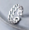 Genuine 100% 925 Sterling Silver Glitter Stackable Circle Finger Rings For Women Engagement Silver Round Jewelry