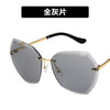 2021Vintage Fashion Oversized Rimless Sunglasses Women Famous Luxury Brand Design Sexy Diamond Square Sun Glasses For Female