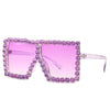Square Luxury Rhinestone Steampunk Sunglasses Women 2021 Trend Fancy Crystal Oversized Glasses Female Eyewear Shades oculos Del