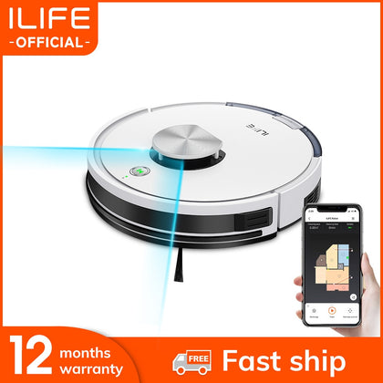 ILIFE L100 robot vacuum cleaner, LDS laser navigation, mop Smart Cellphone WIFI App Remote Control, household tool applicance