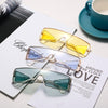 One Piece Rectangle Sunglasses Women Sexy Retro Small Sun Glasses Brand Designer Vintage Eyeglasses Eyewear Female Oculos