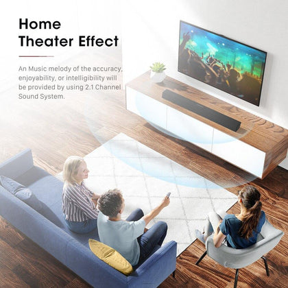 120W Home Theater Sound System Soundbar 2.1 TV Bluetooth Speaker Support Optical AUX Coaxial Sound Bar With Subwoofer For TV - Surprise store
