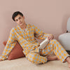 Spring summer 100% Cotton Pijama for Men Dormir Lounge Sleepwear Pyjamas yellow Bedgown Home Clothes Man Bedroom PJ Cotton Pajam