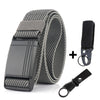 New Elastic Belt For Men Slide Metal Magnetic Buckle Adjustable Male Trousers Belts Military Combat Tactical Belts High Quality