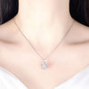 NEHZY 925 Sterling Silver 2021 New Woman Fashion Jewelry High Quality Round Opal Agate Drop Pendant Necklace Length 45CM