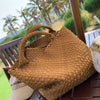 Basket Woven Crossbody Bucket Bag Handbagsfor Women 2020 Summer New Casual Beach Handbag Female Shoulder Travel Bags Small Tote