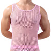 Sexy Fishnet Mens Undershirts Sleepwear Mesh Transparent Tank Tops Camiseta Sleeveless Shirts Fitness Casual Slip Homme Tops Tee