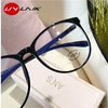 UVLAIK Transparent Computer Glasses Frame Women Men Anti Blue Light Round Eyewear Blocking Glasses Optical Spectacle Eyeglass