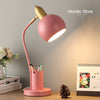 Nordic Iron Art LED Fashion Simple Desk Lamp Eye Protection Dimming Metal Pen Holder Table Lamp Living Room Bedroom Home Decor