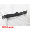 Elastic Braided Waist Belt For Women Summer Woven Female Square Wooded Buckle Pp Straw Wide Belts Vintage Dresses Waistband 394