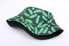 Green Pickle Rick Bucket Hats Women Girls Outdoor Beach UV Sunscreen Printed Flat Cap for Spring Summer