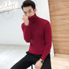 Men's Turtleneck Sweaters Black Sexy Brand Knitted Pullovers Men Solid Color Casual Male Sweater Autumn Knitwear