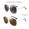 HBK Fashion Oversized Pilot Sunglasses Women UV400 Retro Brand Designer Big Frame Sun Glasses For Female Ladies Eyewear