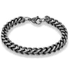 Stainless Steel Vintage Bracelet Men Black Cuban Chain Retro Wristband Male Fashion Jewelry Christmas Gift Wholesale Accessories