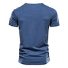 2021 Summer Top Quality Cotton T Shirt Men Solid Color Design V-neck T-shirt Casual Classic Men's Clothing Tops Tee Shirt Men