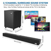 120W Home Theater Sound System Soundbar 2.1 TV Bluetooth Speaker Support Optical AUX Coaxial Sound Bar Subwoofer Speakers For TV - Surprise store