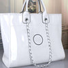 Women's Patent Leather/Canvas High Capacity Shoulder Crossbody Bag Fashion Paris France Brand Tote Bag Shopping Hand Bags