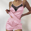 2021 Summer Women's Pajamas Set V-Neck Stretch Satin nightie for women Sexy Lingerie Sleepwear Pajamas Nightwear Home Clothes