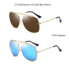 HBK Fashion Oversized Pilot Sunglasses Women UV400 Retro Brand Designer Big Frame Sun Glasses For Female Ladies Eyewear