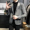 Fashion Spring Summer Clothing Male Suit Jacket Gradient Color Casual Slim Fit Fancy Party Singer Blazzer Coat