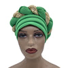 Latest Diamonds Turban Cap for Women Ready Female Head Wraps African Auto Geles Aso Oke Headtie Muslim Headscarf Turbans Hat