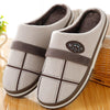 Men Fur Slippers Large Size 45-50 Winter TPR Gingham Cozy House Slippers For Boys Short Plush Home Shoes Man Factory Outlets - Surprise store