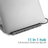 11-In-1 Type C Hub USB C to HDMI VGA RJ45 USB 3.0 Ports SD/TF Card Reader USB-C Power Delivery for MacBook Pro With PD - Surprise store