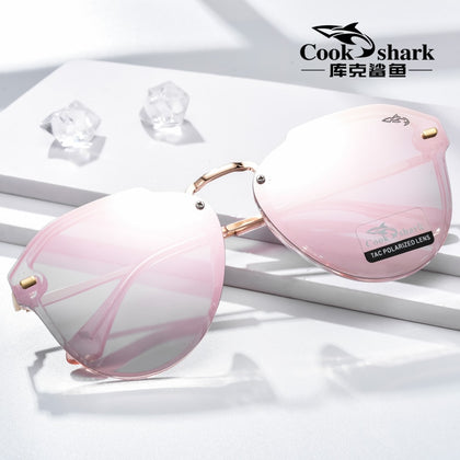 Cook Shark 2020 new sunglasses ladies sunglasses HD polarized driving hipster glasses fashion