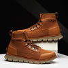 Men's Casual Boot Flying Woven Man Martin Work Bota 2020 High Top Warm Ankle Boot Spring Autumn Outdoor Walking Brogue Shoes 48