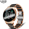 LIGE Luxury Smart Watch Women Waterproof Sports Fitness Tracker For Android ios Reloj inteligente Ceramic Strap smart watch Men