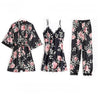 5PCS Pajamas Sleep Set Women Nightwear V-Neck Lace Sleepwear Sexy Nightie Bathrobe Wear Home Suit Negligee Spring Robe Gown