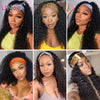 Unice Hair Velvet Headband Wig 8-26Inch Mongolian Kinky Curly Wig 100% Natural Human Hair Glueless Headband Wig