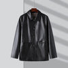 Top Grade New Brand Designer Casual Fashion Brown Faux Pu Fashion Leather Jacket Men Biker Classic Coats Mens Clothing 2022