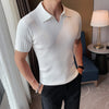 2022 Men High Quality Knitting POLO Shirts/Male Slim Fit Leisure V-Neck Short Sleeves Polo Shirts Men's elastic POLO Shirts 3XL