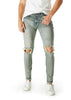 bindu Men's Jeans Ripped Stretch Slim Fit, Denim Jeans for Men Skinny baggy Jeans with Holes Fit Bikers Jeans denim Pants Grey