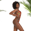 Monokini Bikini Women's Bandage Push Up African Ankara print Swimwear Beach Triangle Bathing Suit