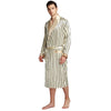 Mens Silk Satin Pajamas Pajama Pyjamas PJS Sleepwear Robe Robes Nightgown Robes S M L XL 2XL 3XL Plus Beige Blue Striped