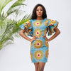 African dresses for women 2021 New women fashion dress African print wax clothing Sexy Party Ankara dresses