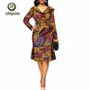2019 african dresses for women AFRIPRIDE dashiki bazin riche ankara print pure cotton dress private custom v-neck S1825083 - Surprise store