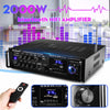 Powerful 2000W 110V 220V bluetooth 4ohm Stereo Audio Power HiFi Amplifier Karaoke Amplifier+RC Support 2 MIC FM Power Amplifier