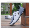 2019 New Sneakers Men Comfortable PU Leather Shoes Men Sneakers Lace-up Mixed Color Casual Striped Shoes Mans Footwear Flats