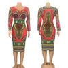African Dresses for Women Dashiki Print 2019 News Tribal Ethnic Fashion V-neck Ladies Clothes Casual Sexy Dress Robe Party