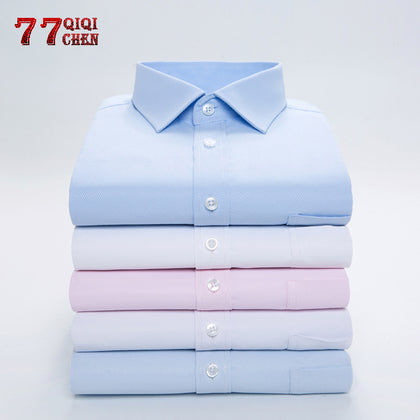 Long Sleeve Shirt Men Brand Clothing Cotton High Quality Smart Casual Social Shirts White Wedding stripe Shirt Camisa Masculina