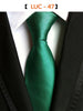 8CM Green Man Silk Neckties for Wedding Suit Accessory Jacquard