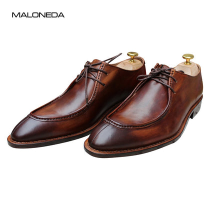 MALONEDA Bespoke Expensive Luxurious Handmade Genuine Leather Men's Formal Leather Shoes With Goodyear Welted for Wedding Party